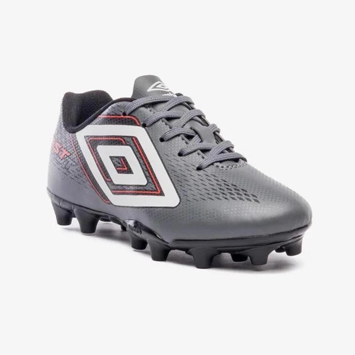 Chuteira Campo Umbro Fast II Jr Infantil Grafite Cinza 3