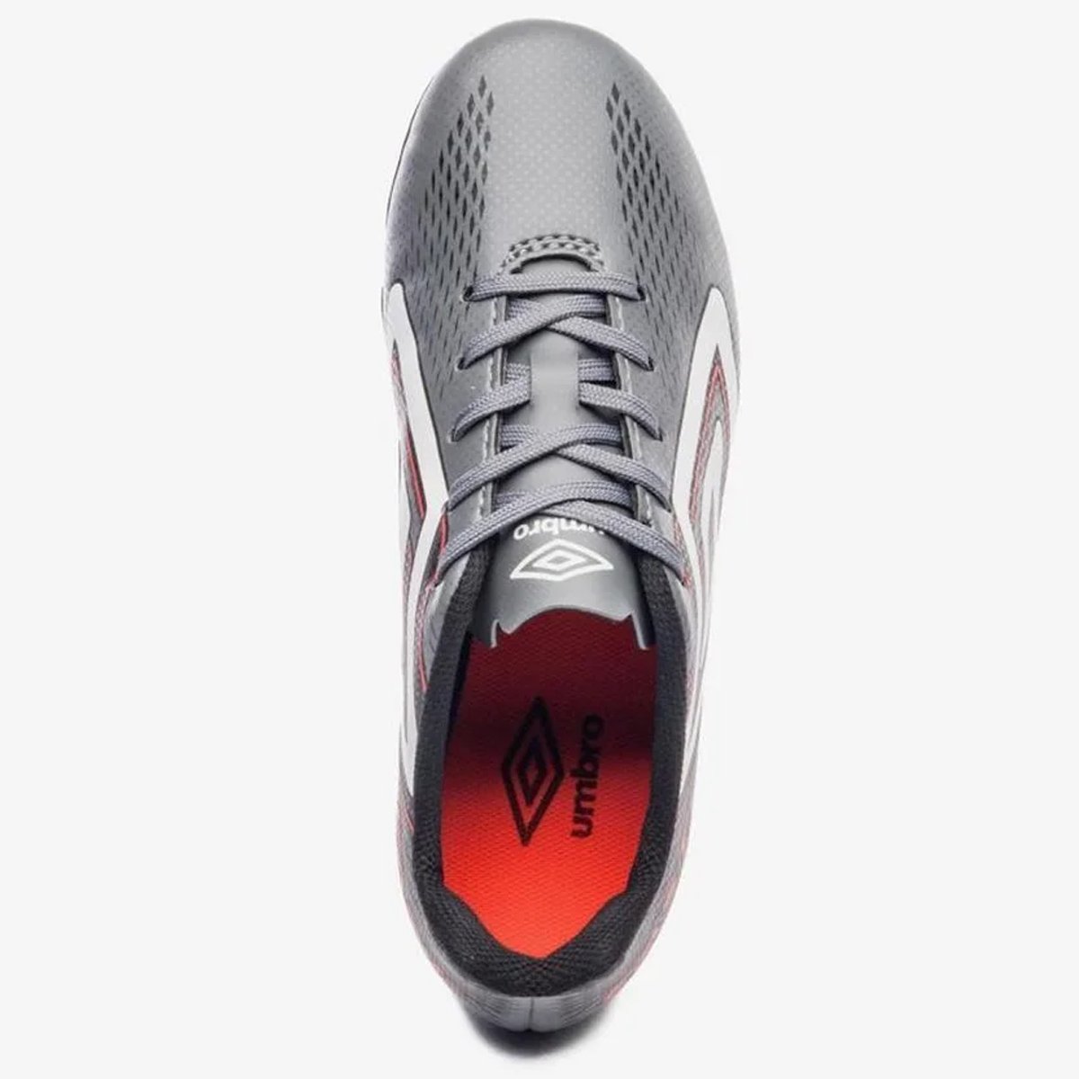 Chuteira Campo Umbro Fast II Jr Infantil Grafite Cinza 4