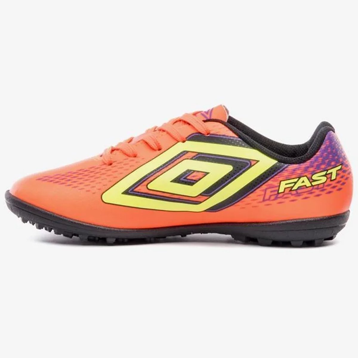 Chuteira Society Umbro Fast II Jr Infantil Coral Laranja 2