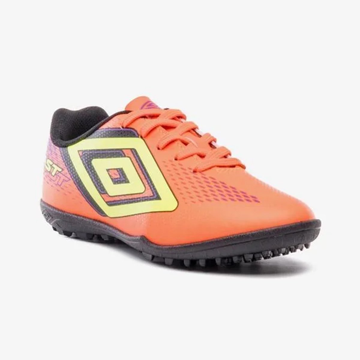 Chuteira Society Umbro Fast II Jr Infantil Coral Laranja 3