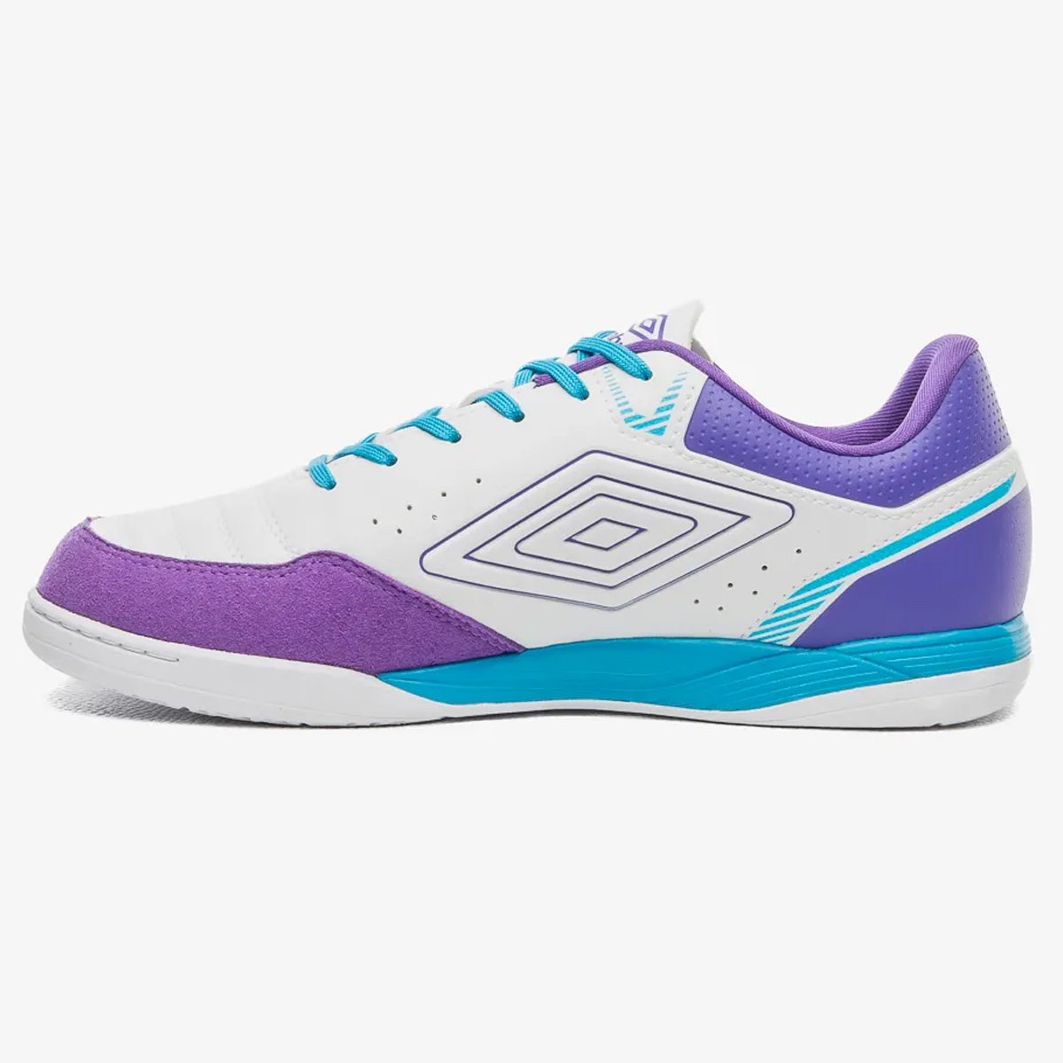 Chuteira Futsal Umbro X-Comfort Unissex Branco Branco/Roxo 2