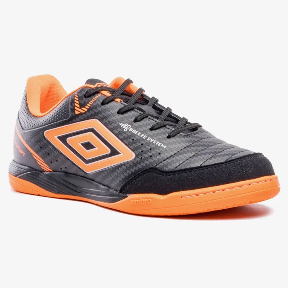 Chuteira Futsal Umbro Neo Comfort Unisssex Preto Laranja Preto/Laranja 3