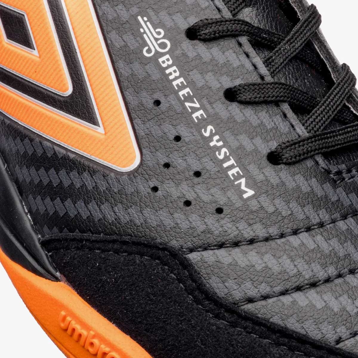 Chuteira Futsal Umbro Neo Comfort Unisssex Preto Laranja Preto/Laranja 8