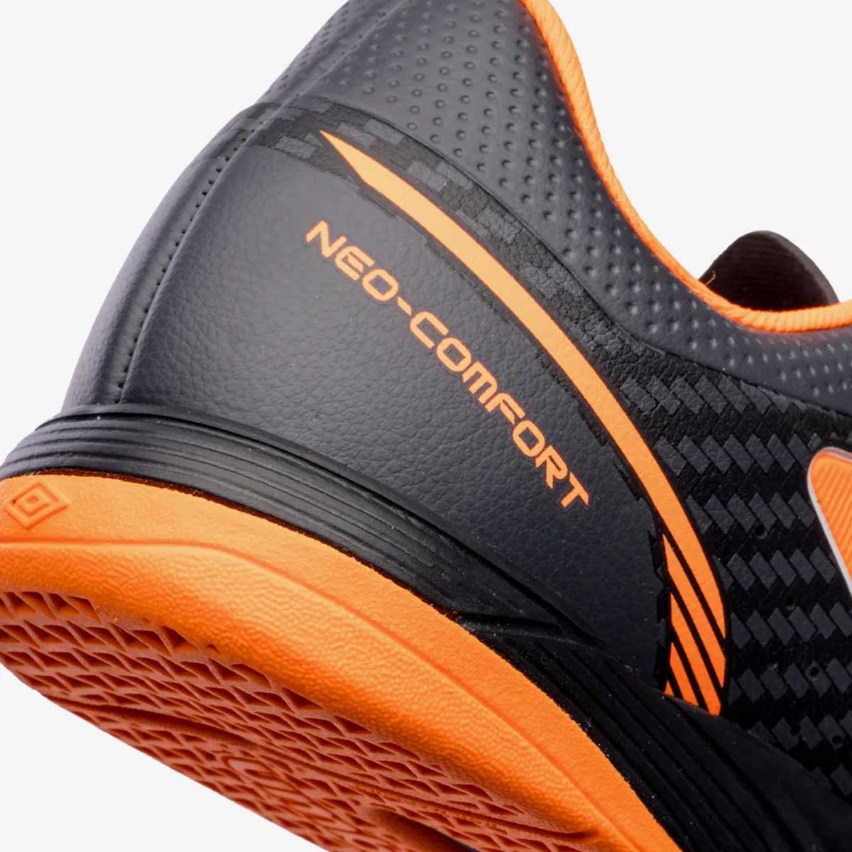 Chuteira Futsal Umbro Neo Comfort Unisssex Preto Laranja Preto/Laranja 9