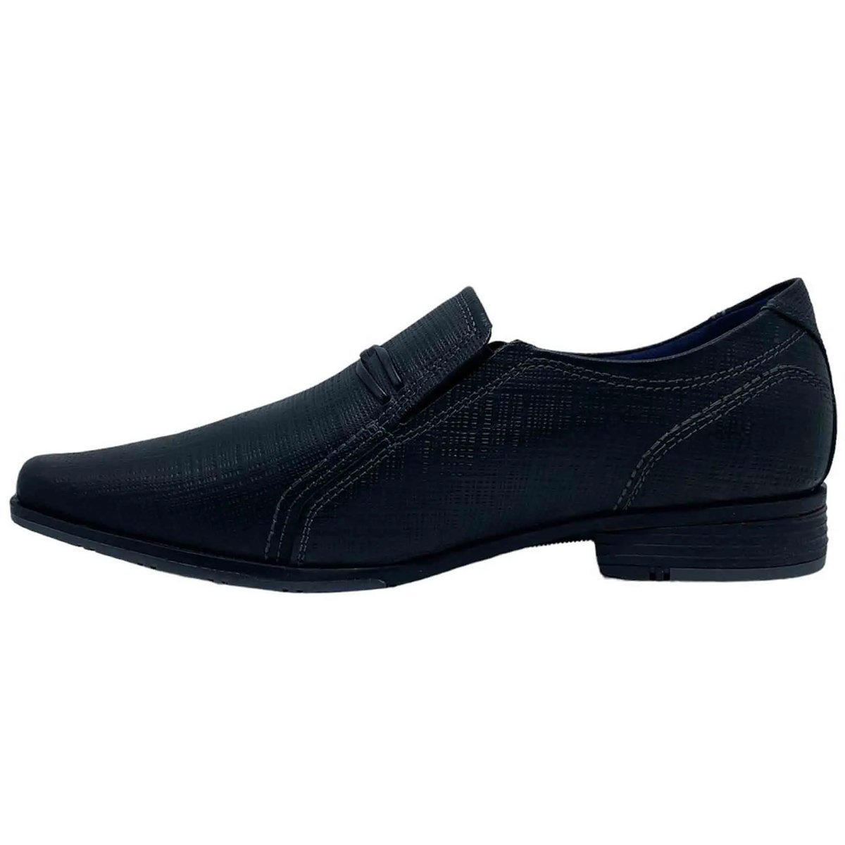 Sapato Social Pegada Couro Masculino Preto Preto 2