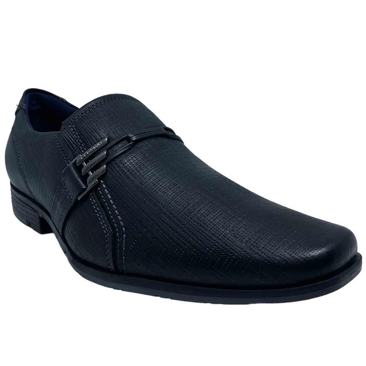 Sapato Social Pegada Couro Masculino Preto Preto 3