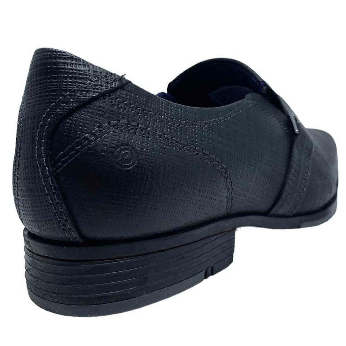 Sapato Social Pegada Couro Masculino Preto Preto 4