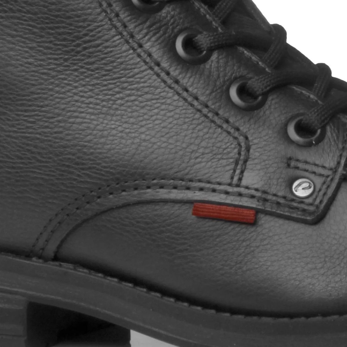 Bota Coturno Pegada Cano Medio Masculina Preto Preto 2