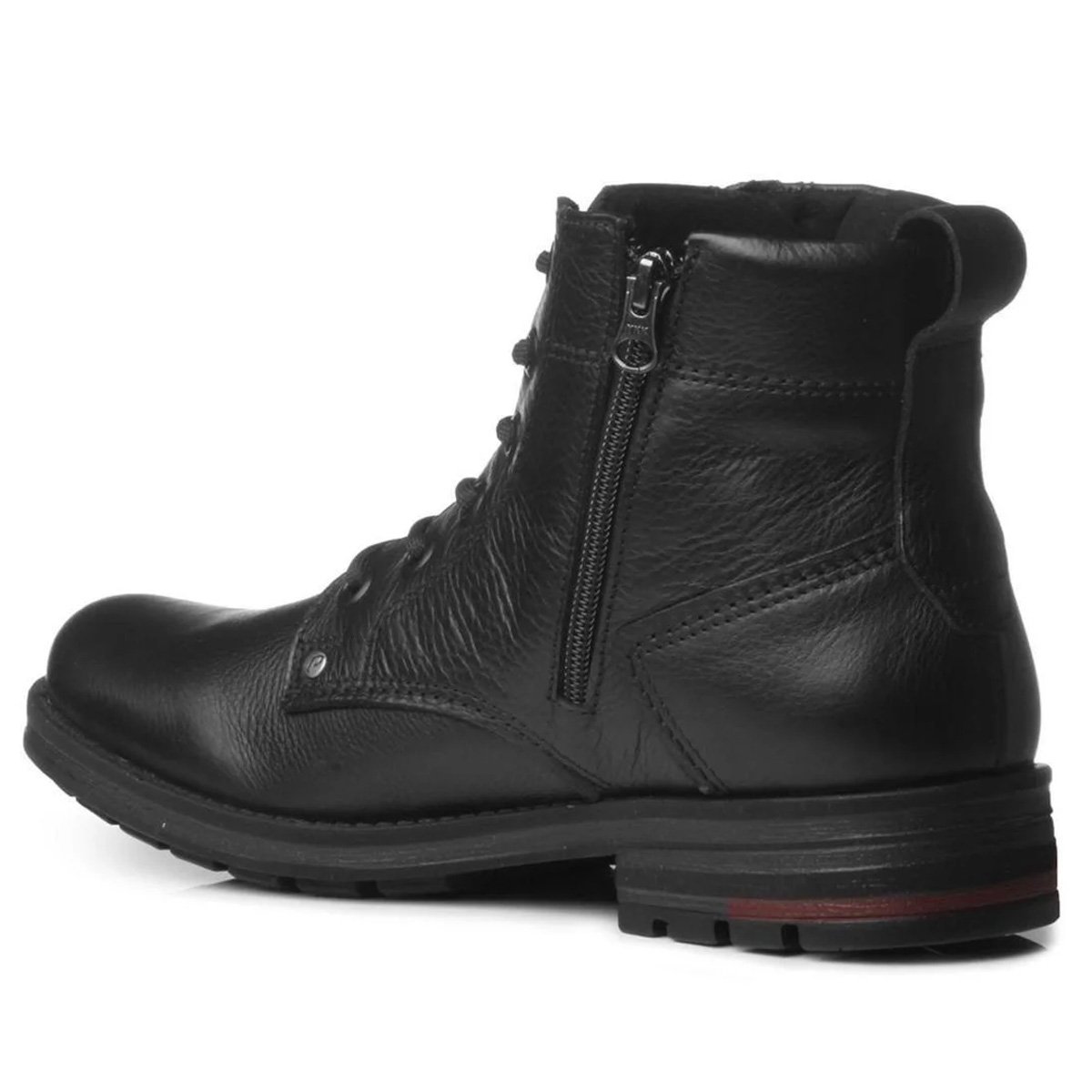 Bota Coturno Pegada Cano Medio Masculina Preto Preto 4