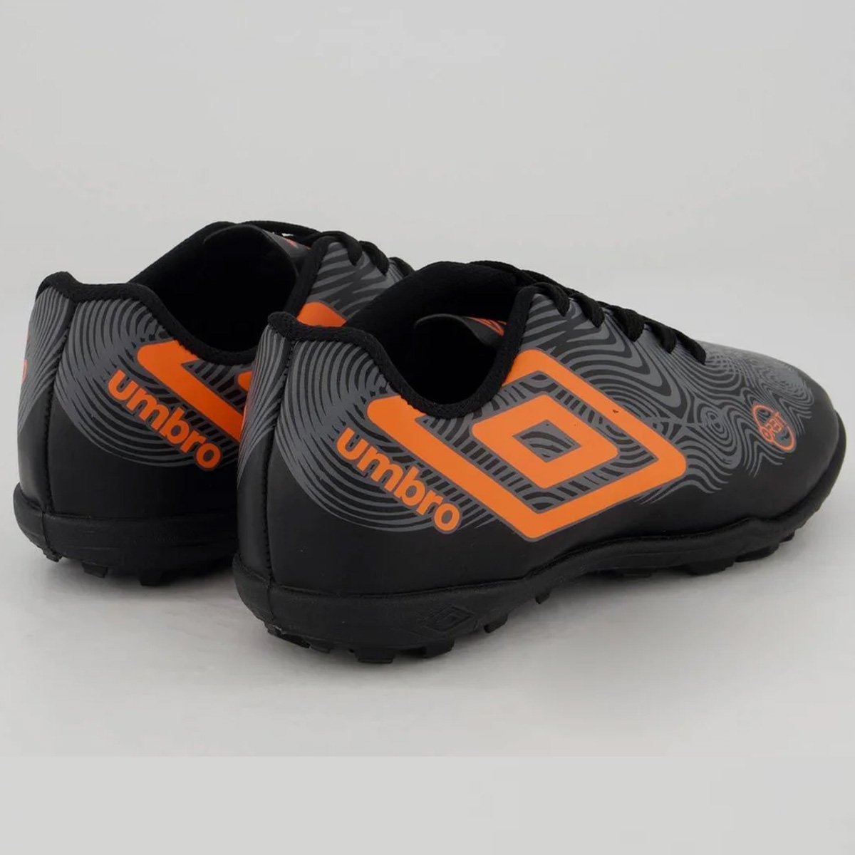 Chuteira Society Umbro Orbit Unissex Preto Laranja Preto/Laranja 4