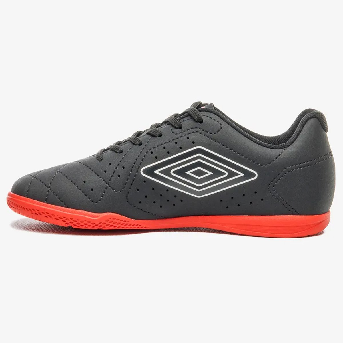 Chuteira Futsal Umbro Neo Striker Unissex Preto Vermeho Preto 2