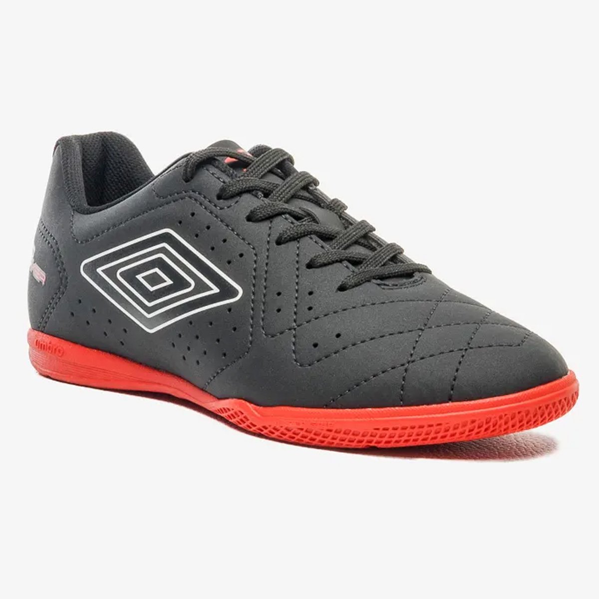 Chuteira Futsal Umbro Neo Striker Unissex Preto Vermeho Preto 3