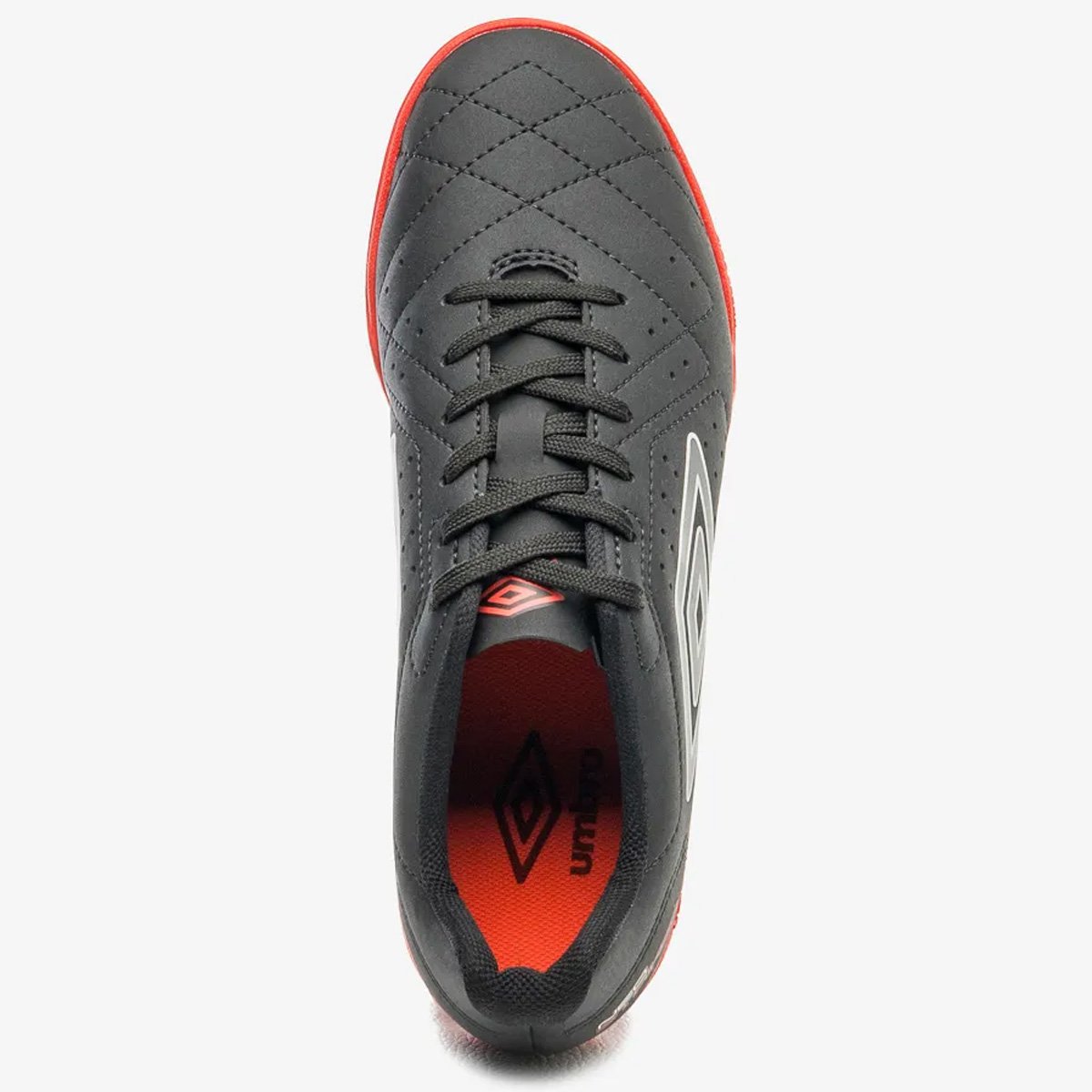 Chuteira Futsal Umbro Neo Striker Unissex Preto Vermeho Preto 4