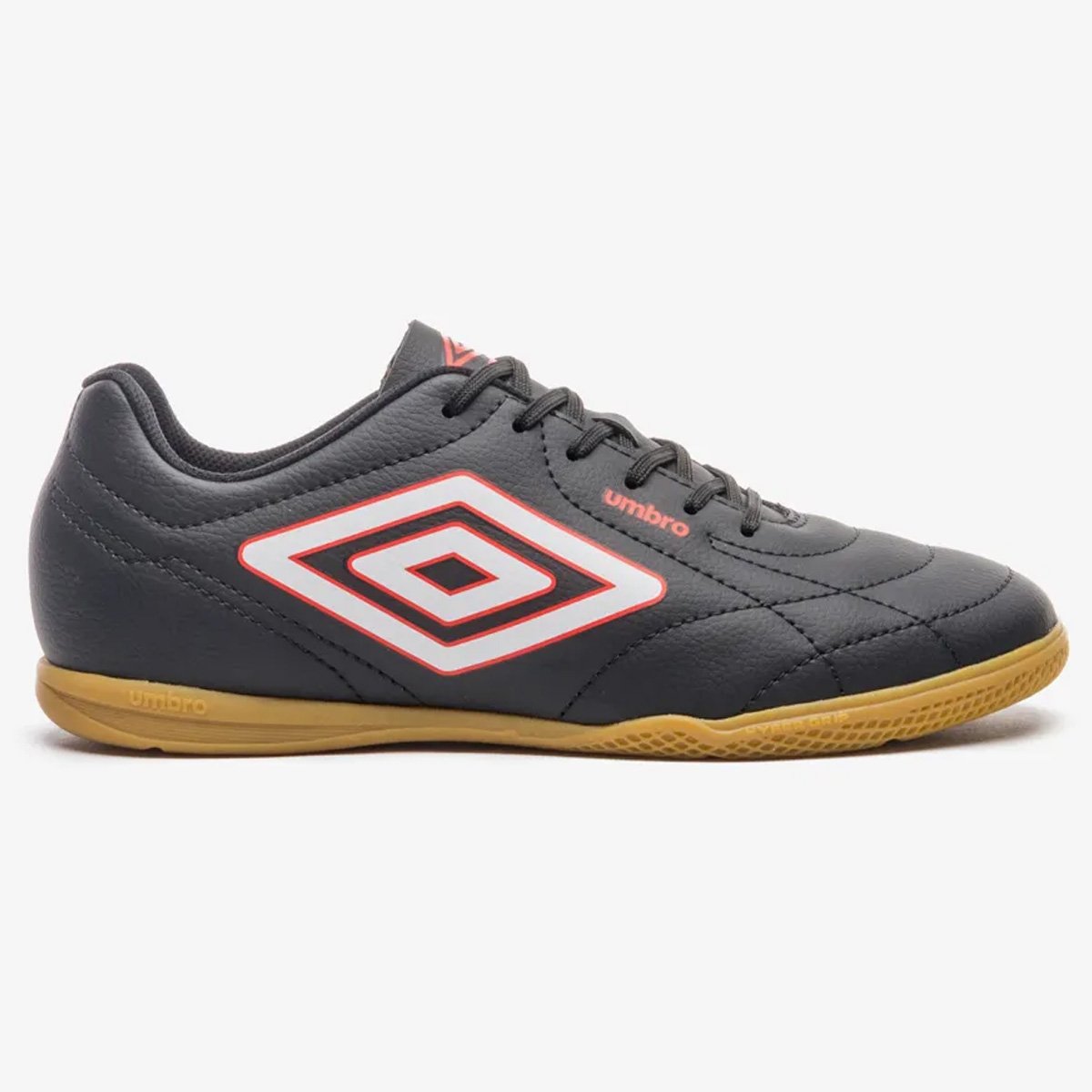 Chuteira Futsal Umbro Class Footballer Unissex Preto Preto/Branco/Vermelho 1