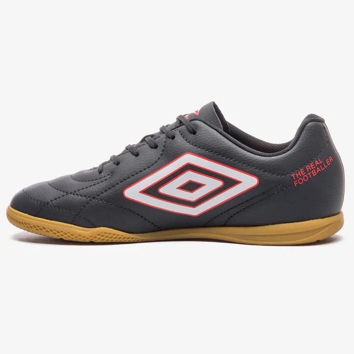 Chuteira Futsal Umbro Class Footballer Unissex Preto Preto/Branco/Vermelho 2