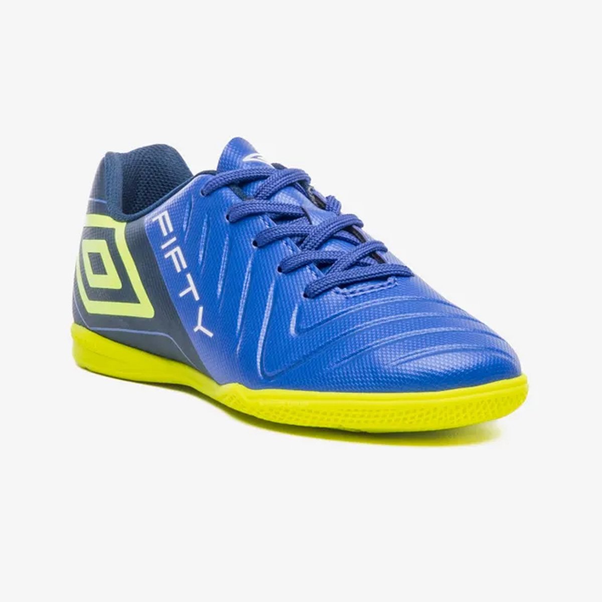 Chuteira Futsal Umbro Fifty VI Jr Infantil Royal Azul/Verde 3