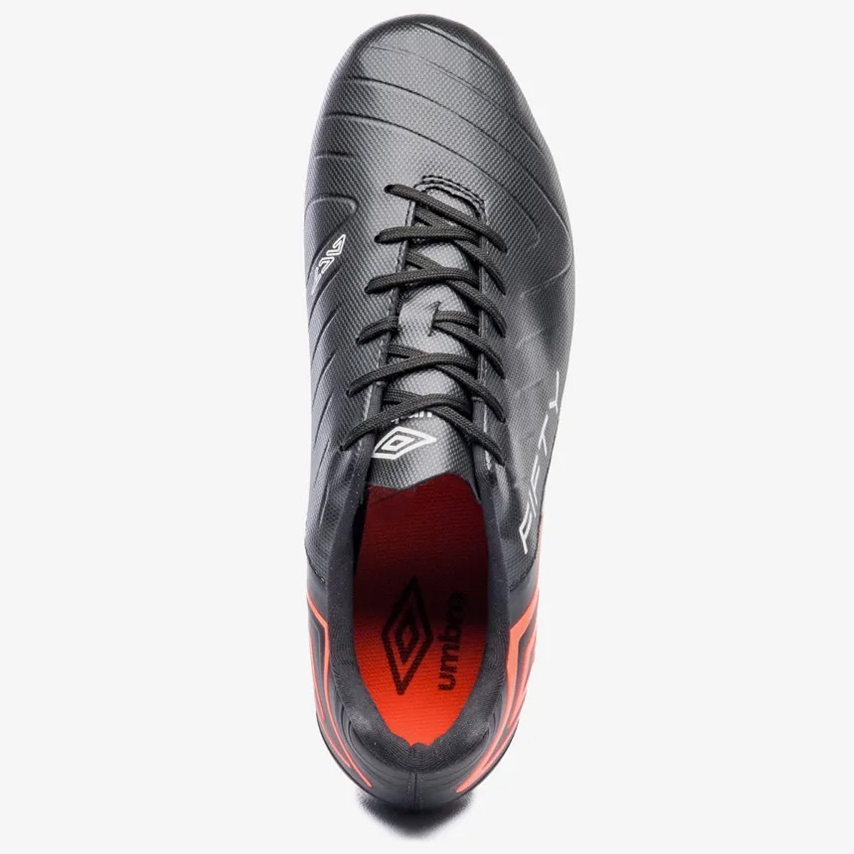 Chuteira Campo Umbro Fifty VI Unissex Preto Preto/Laranja 4