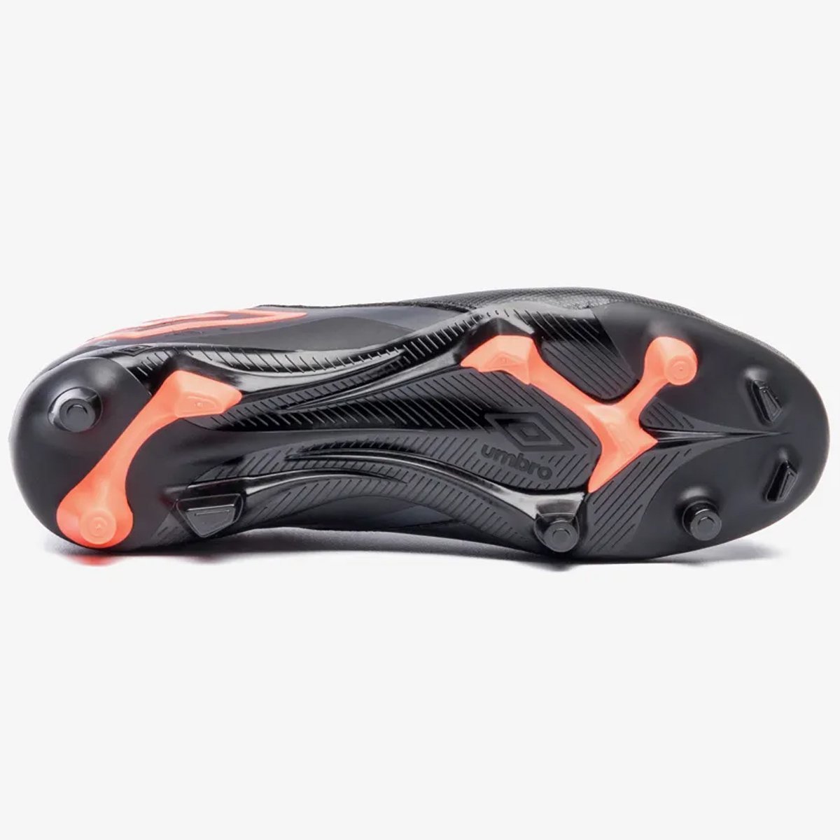 Chuteira Campo Umbro Fifty VI Unissex Preto Preto/Laranja 5