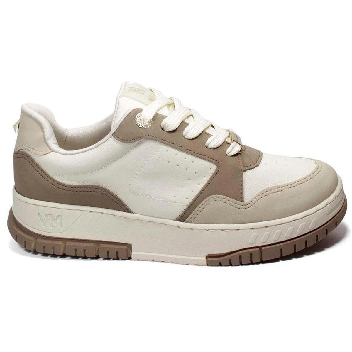 Tenis Via Marte 219-002 Feminino Saara Branco/Bege