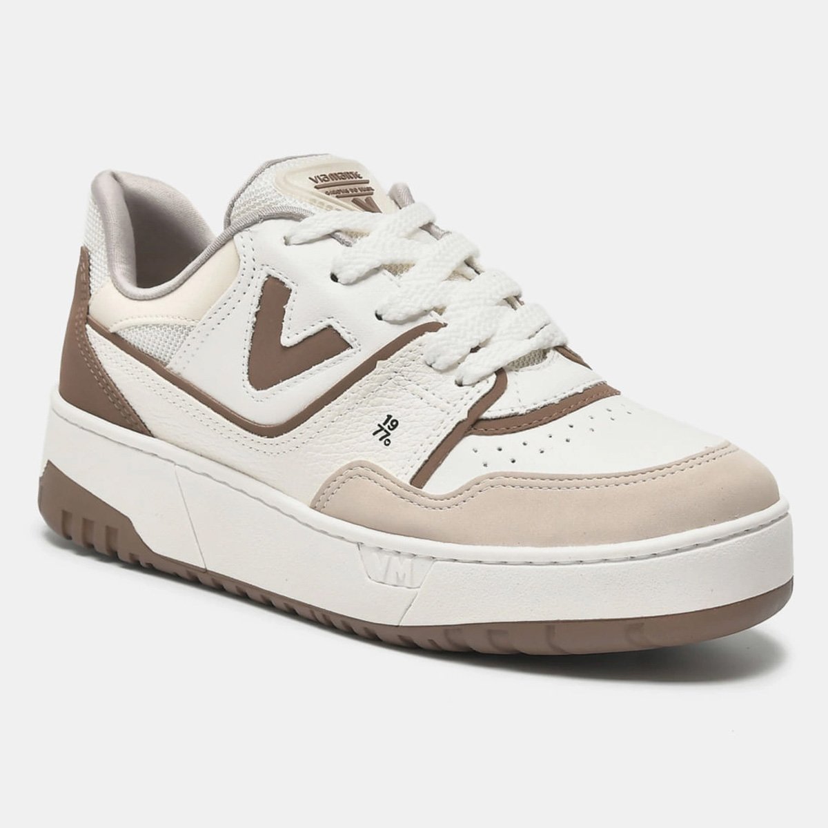 Tenis Via Marte 042-023 Feminino Bege  Bege/Marrom 2