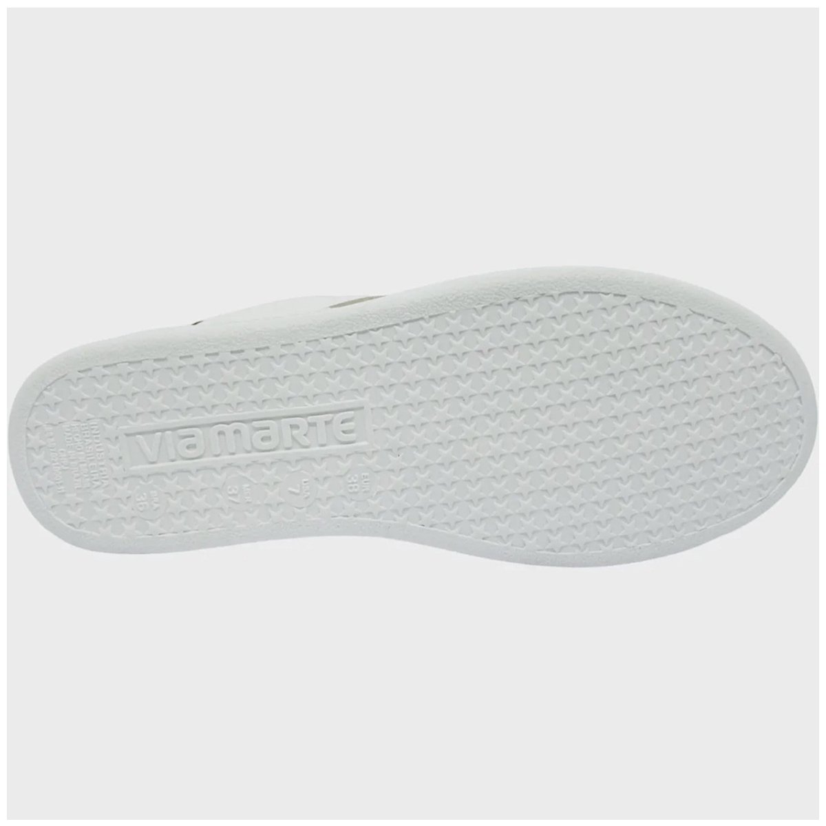 Tenis Via Marte 064-002 Feminino Branco  Branco/Dourado 6