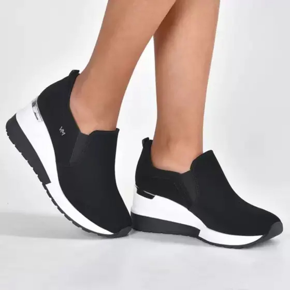 Tenis Via Marte 046-002 Feminino Preto  Preto 4