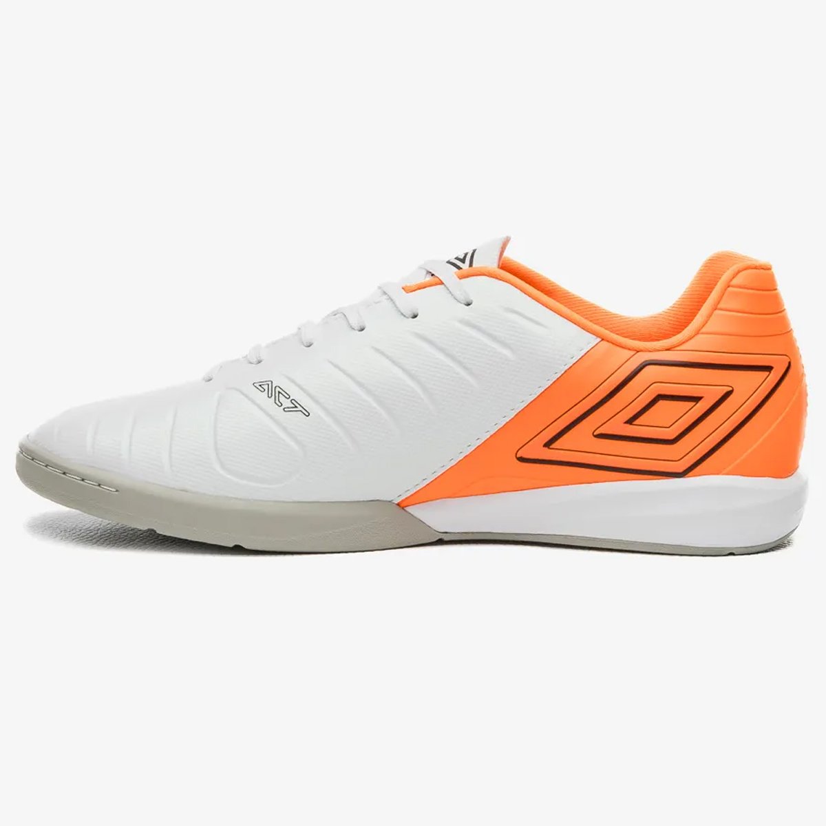 Chuteira Futsal Umbro Fifty VI Branco Branco/Laranja 2