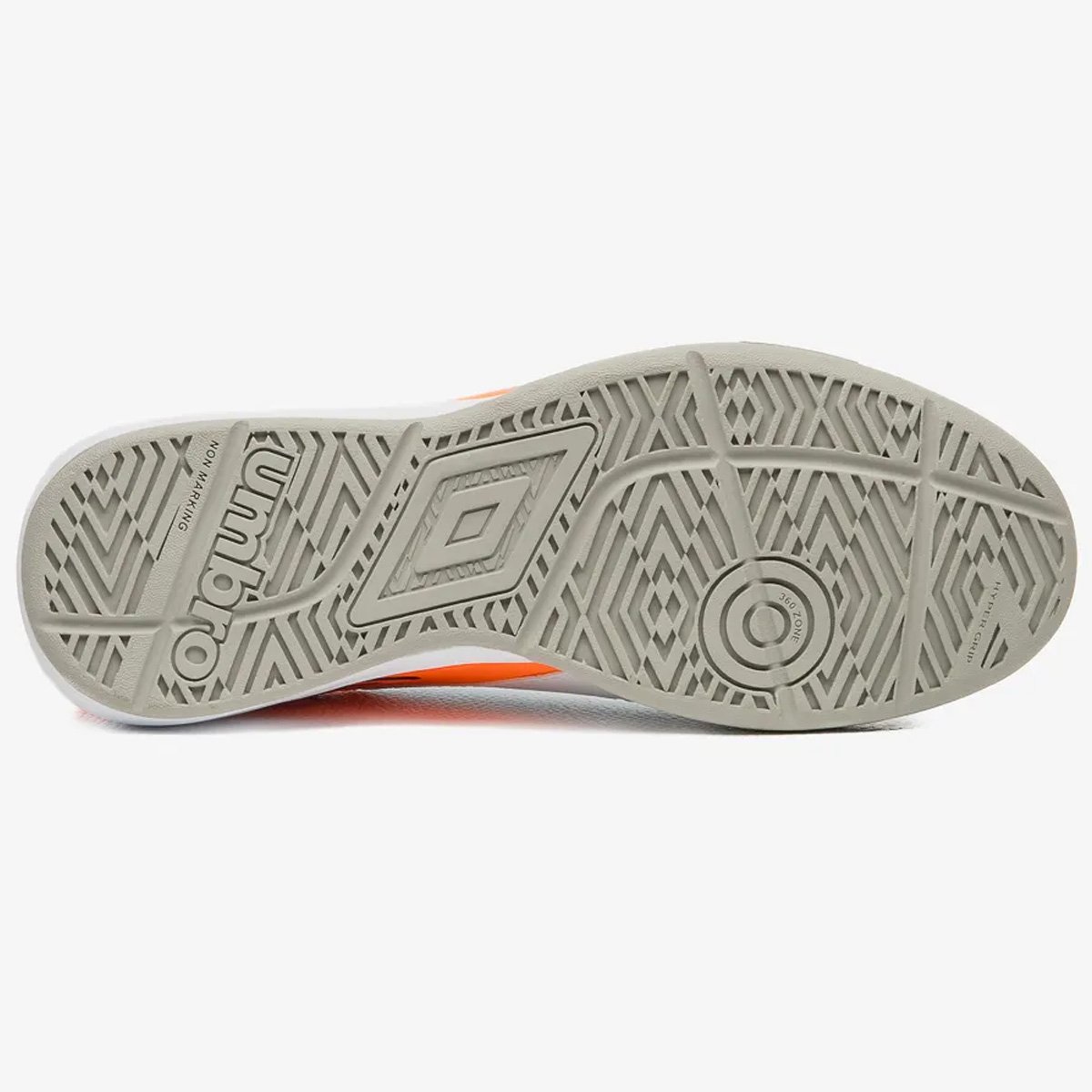 Chuteira Futsal Umbro Fifty VI Branco Branco/Laranja 5
