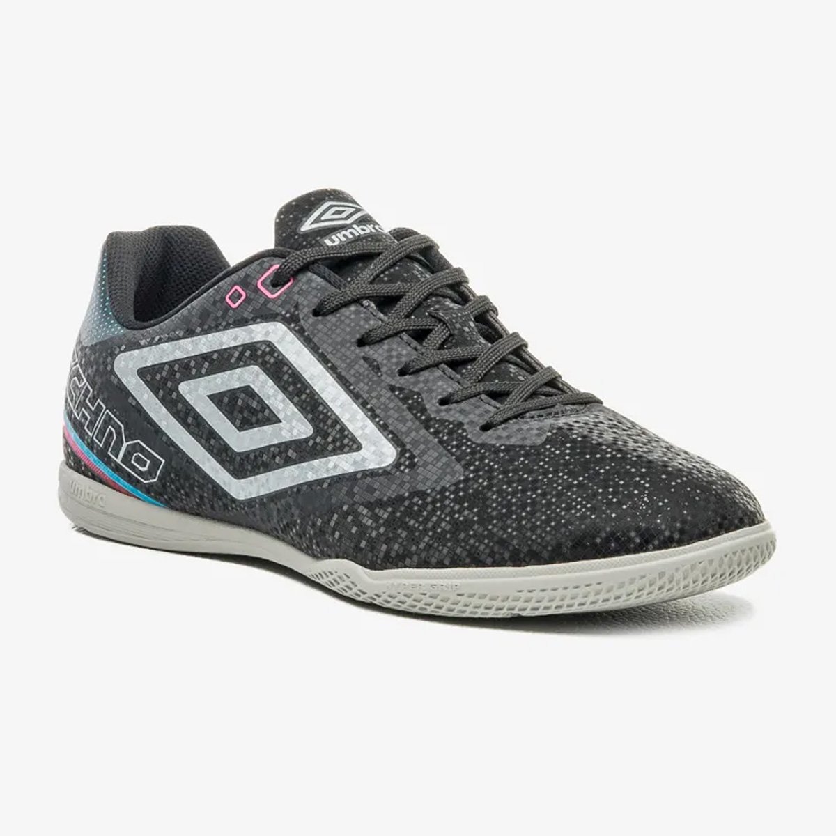 Chuteira Futsal Umbro Techno II Preto Preto/Cinza 3