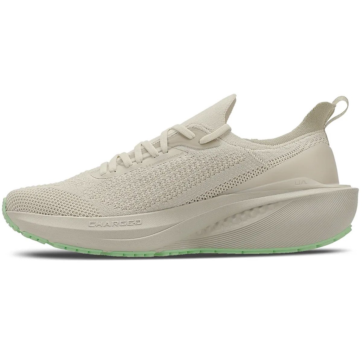 Tenis Under Armour Charged Quicker 2 Feminino Off White Bege/Verde 4