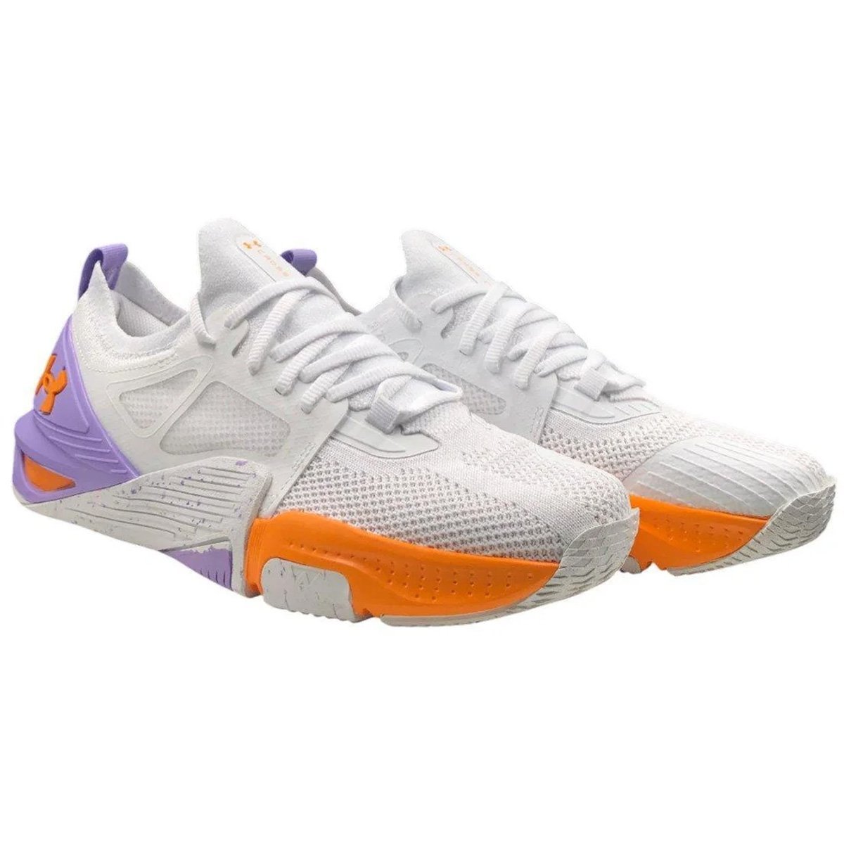 Tenis Under Armour Tribase Cross 2 Feminino Branco Branco/Lilás/Laranja 2