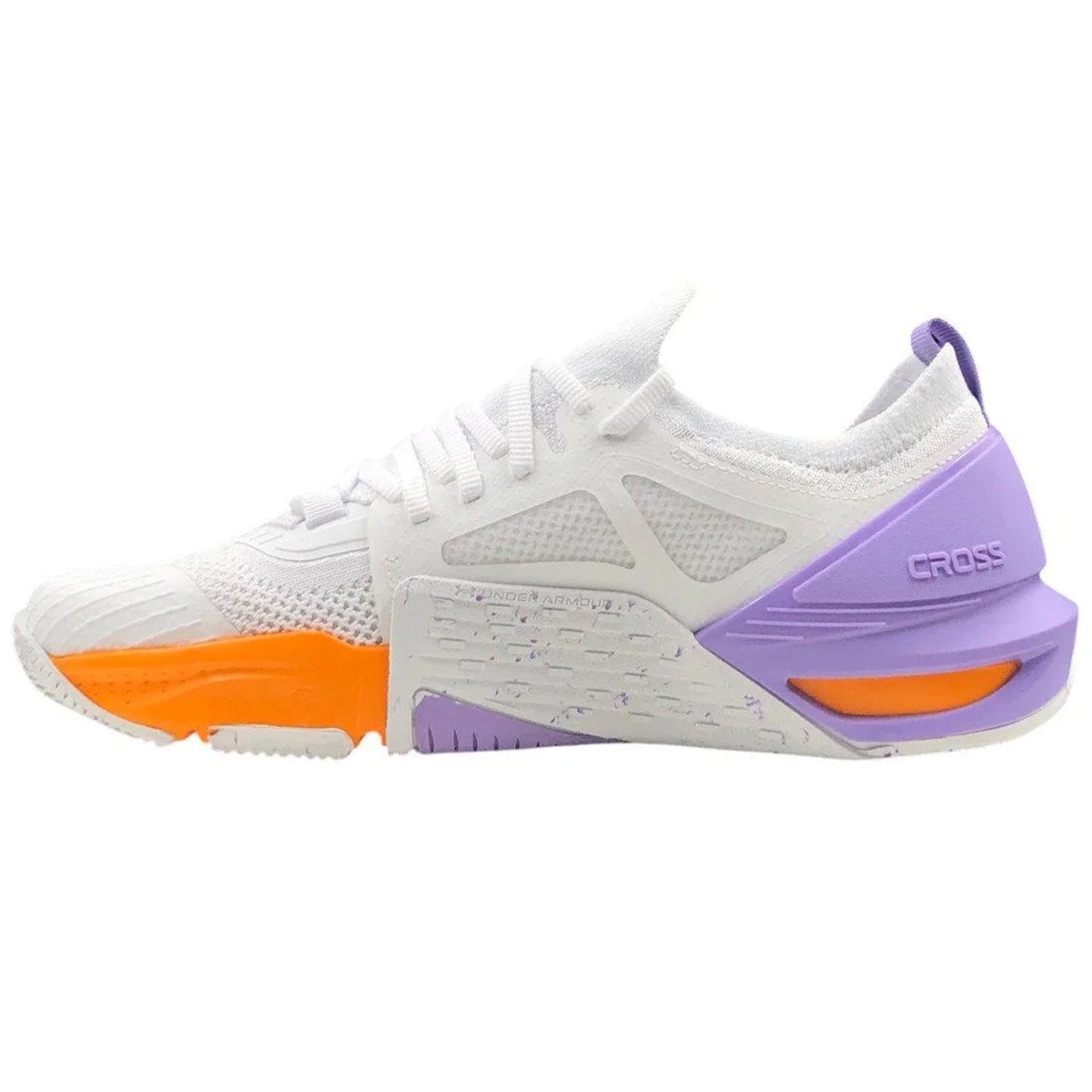 Tenis Under Armour Tribase Cross 2 Feminino Branco Branco/Lilás/Laranja 3