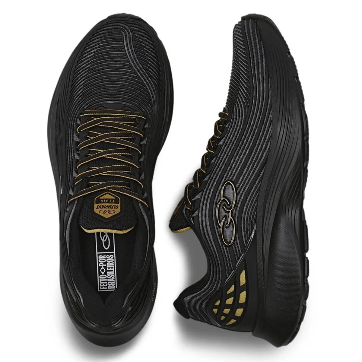 Tenis Olympikus Fluir Masculino Preto Preto 3