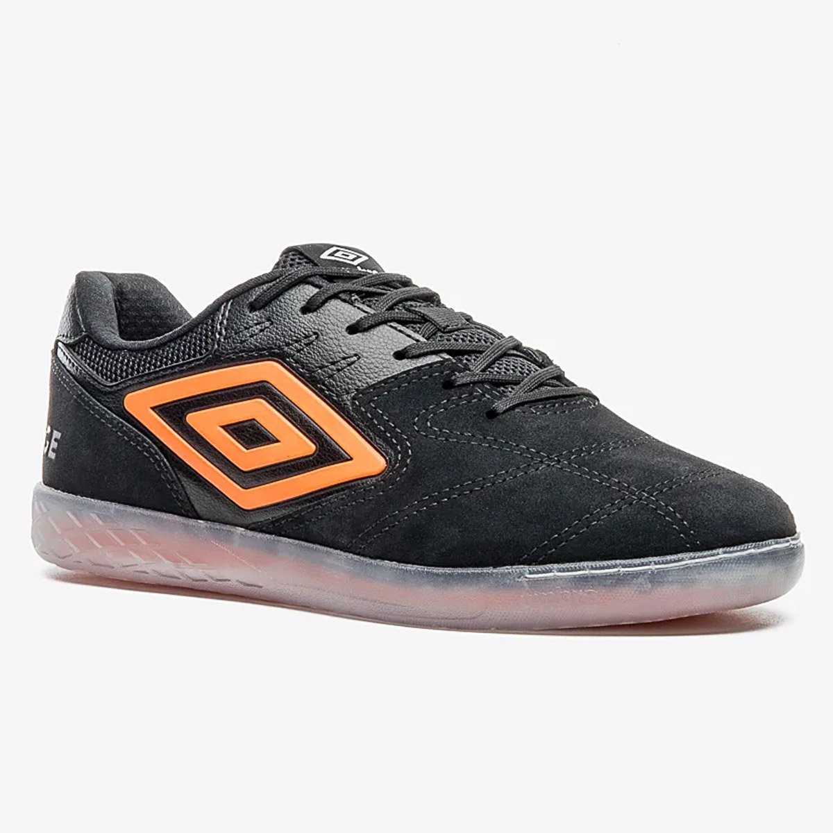 Chuteira Futsal Umbro Pro Challenge Unissex Preto Preto/Laranja 3