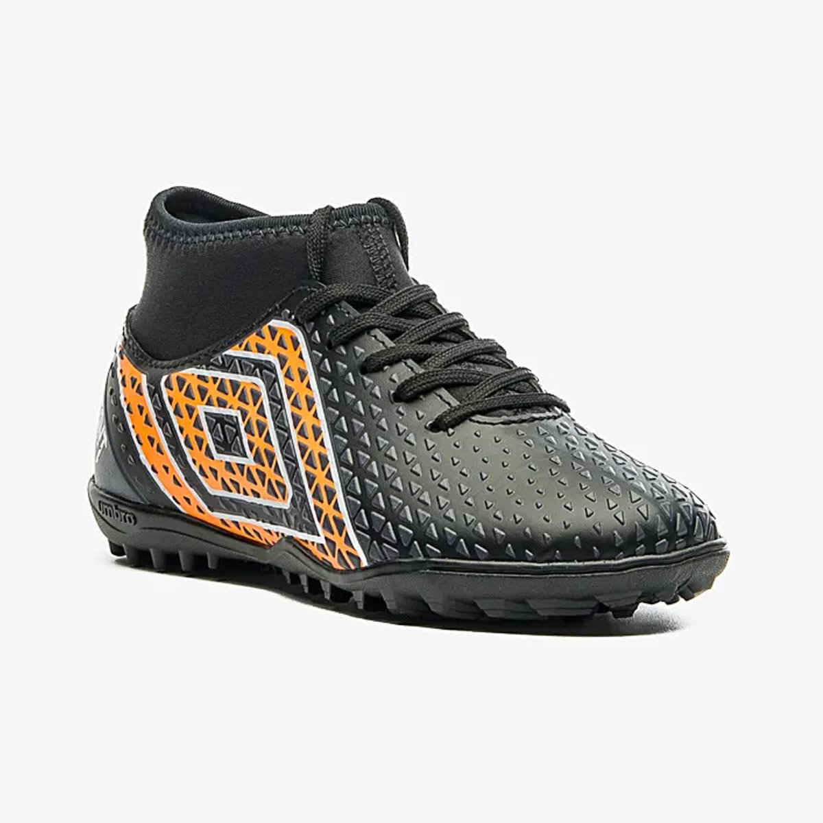 Chuteira Society Umbro Mutant Jr Infantil Preto Preto/Laranja 3