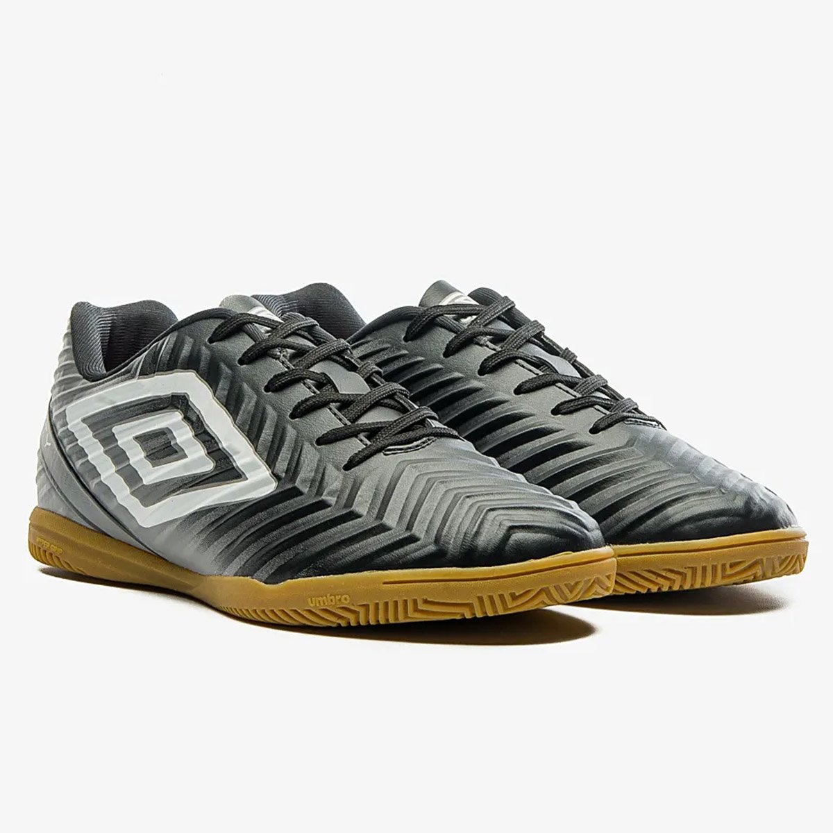 Chuteira Futsal Umbro Fifty V Unissex Preto Cinza 3