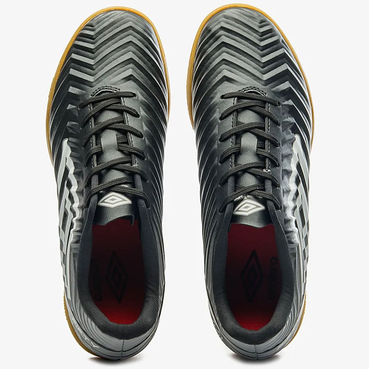 Chuteira Futsal Umbro Fifty V Unissex Preto Cinza 4