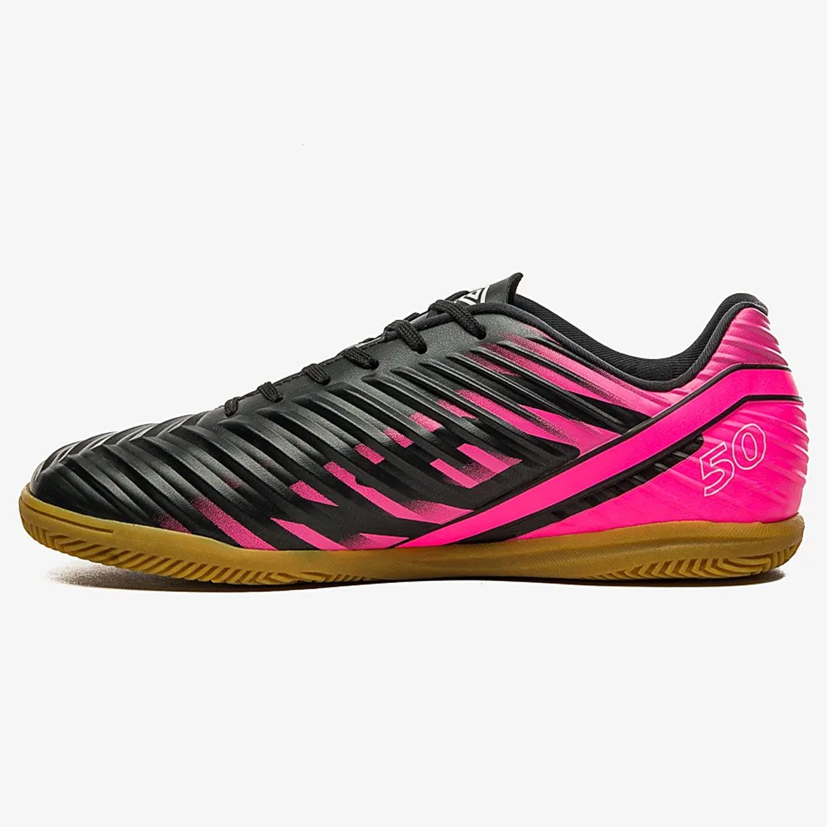 Chuteira Futsal Umbro Fifty V Unissex Preto Rosa Preto/Pink 2