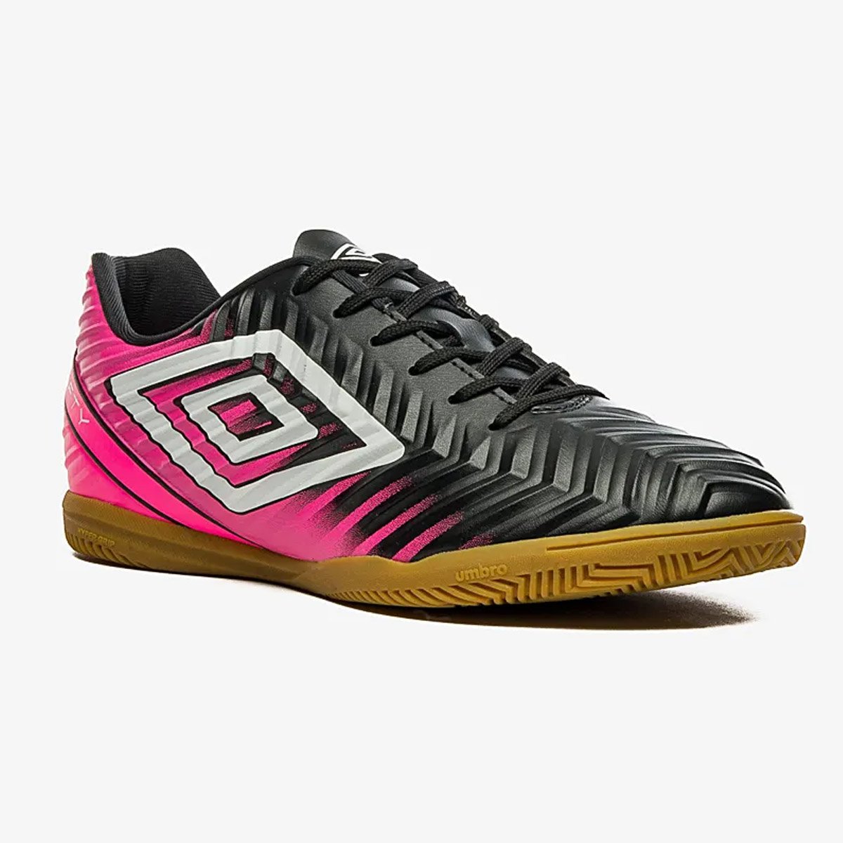 Chuteira Futsal Umbro Fifty V Unissex Preto Rosa Preto/Pink 3