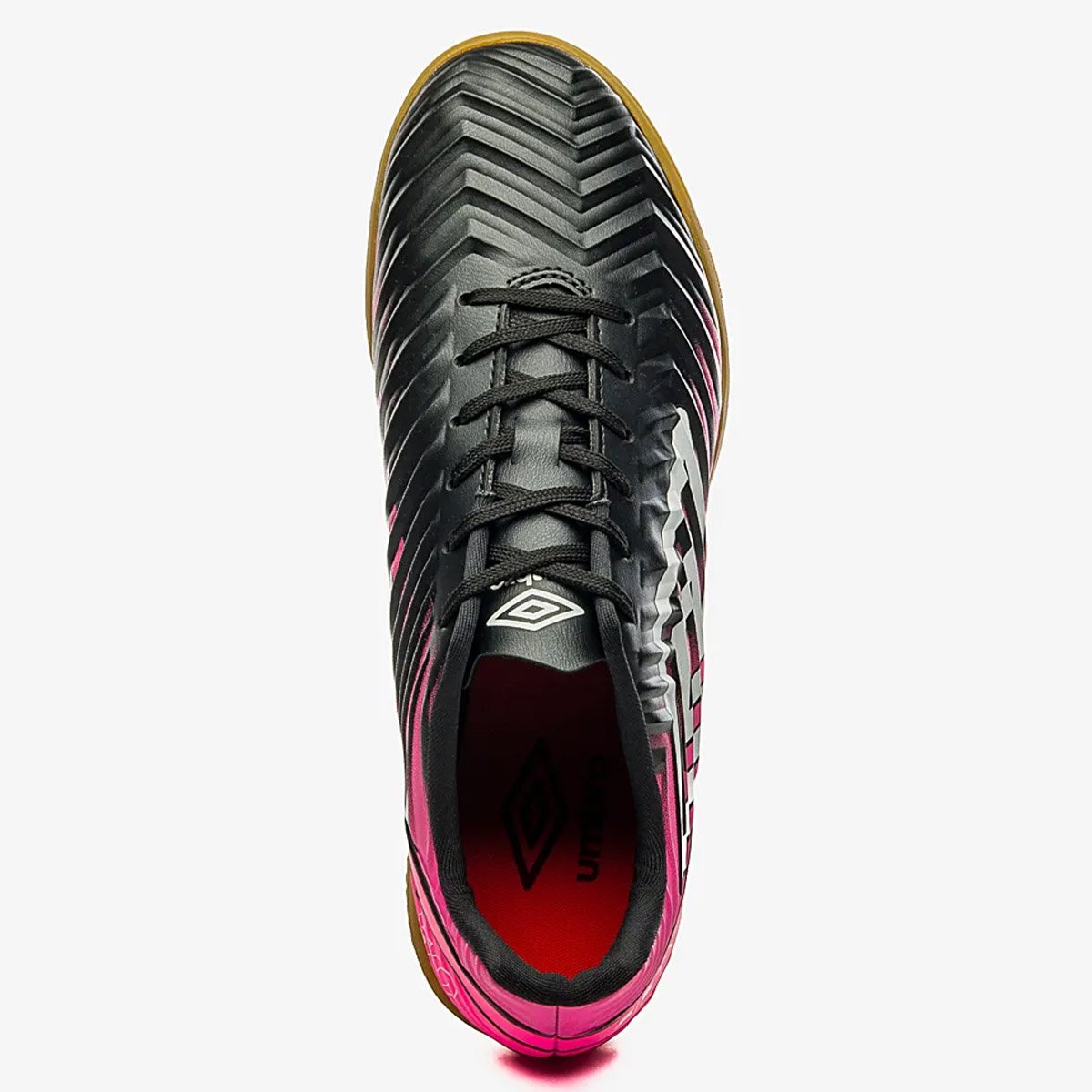 Chuteira Futsal Umbro Fifty V Unissex Preto Rosa Preto/Pink 4