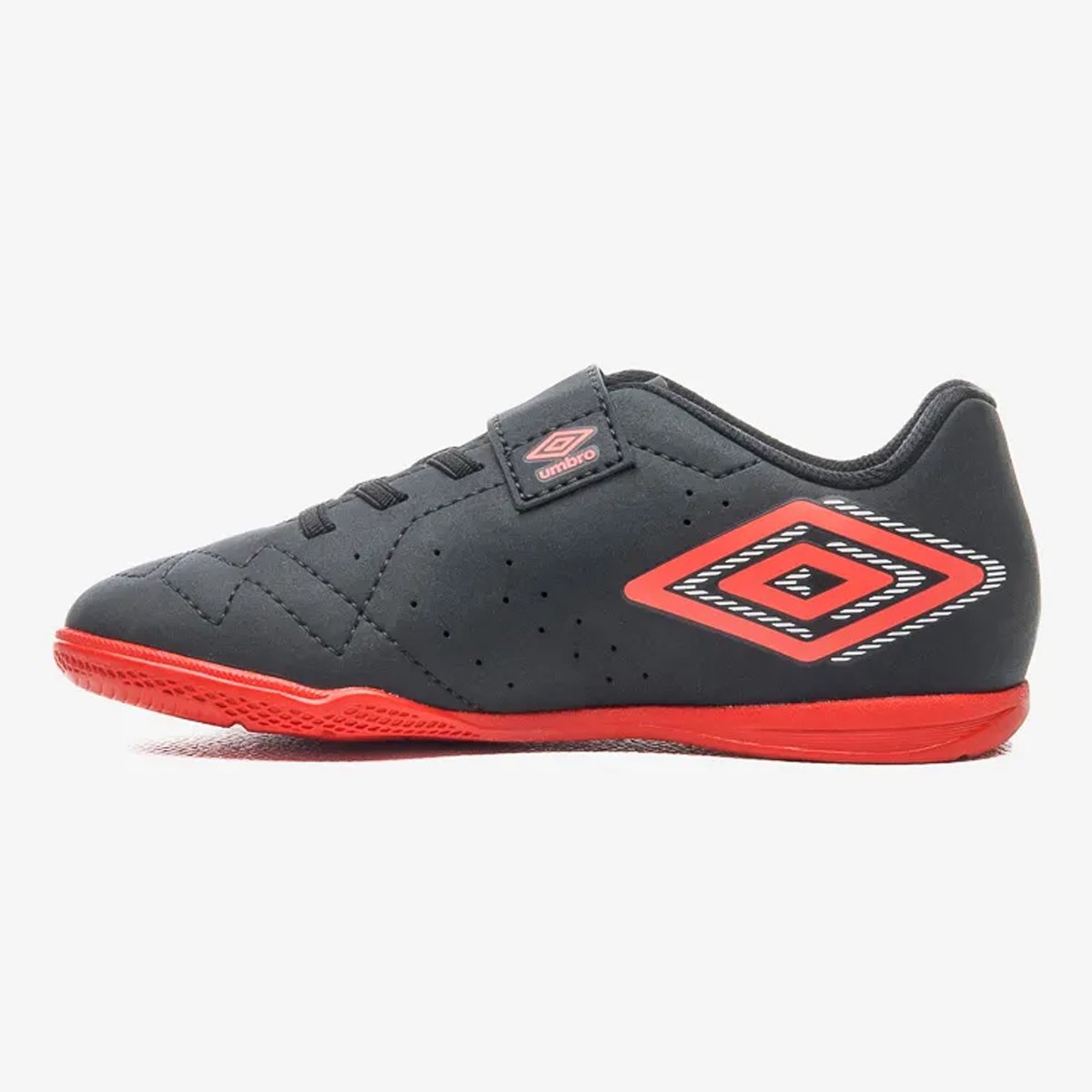 Tenis Futsal Umbro Neo Striker Infantil Preto Vermelho Preto/Vermelho 2