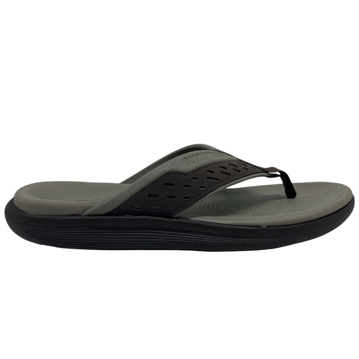 Chinelo Dedo Olympikus CARAIVA Masculino Chocolate Marrom/Bege 2