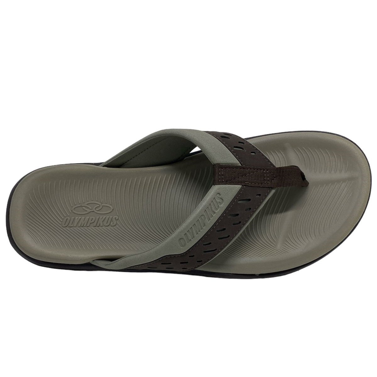 Chinelo Dedo Olympikus CARAIVA Masculino Chocolate Marrom/Bege 4