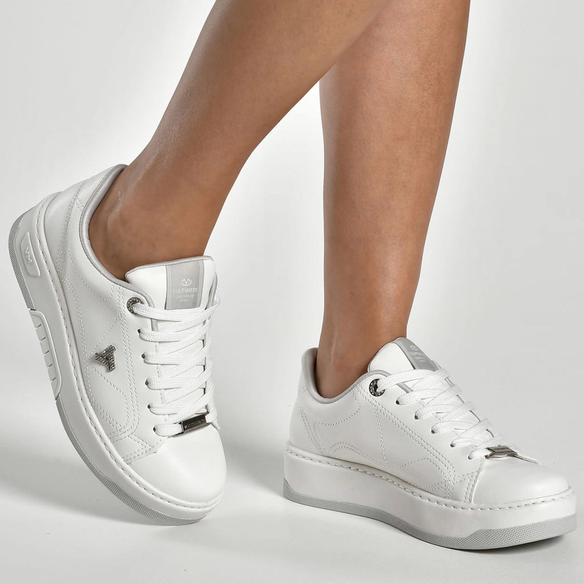 Tenis Via Marte 126-017 Feminino Milk Branco 4