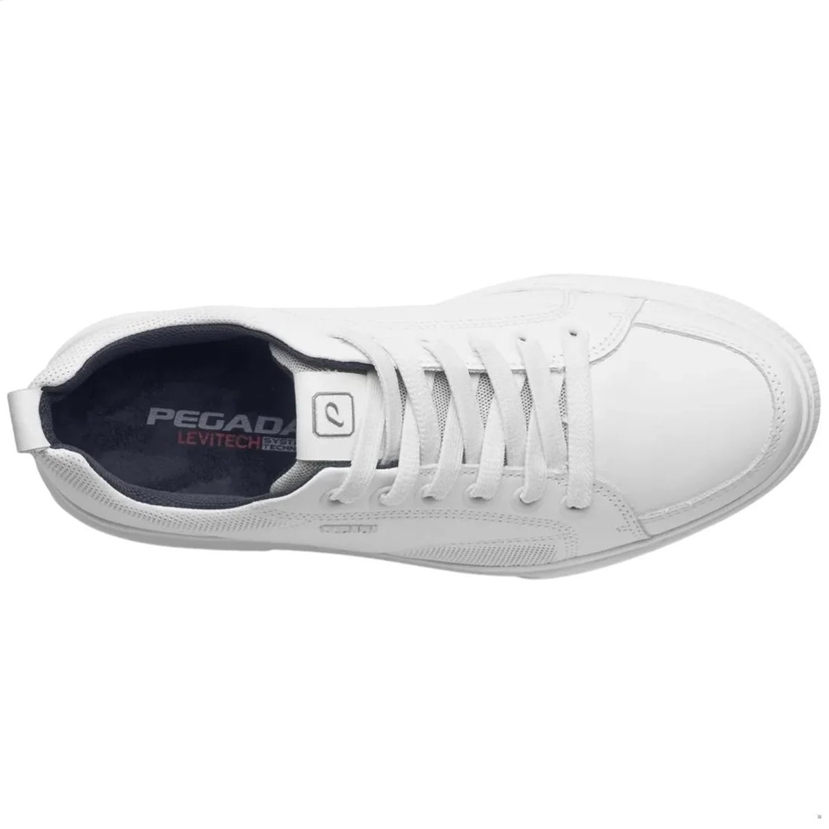 Sapatenis Pegada 511902 Tamanho Especial Masculino Branco Branco 4