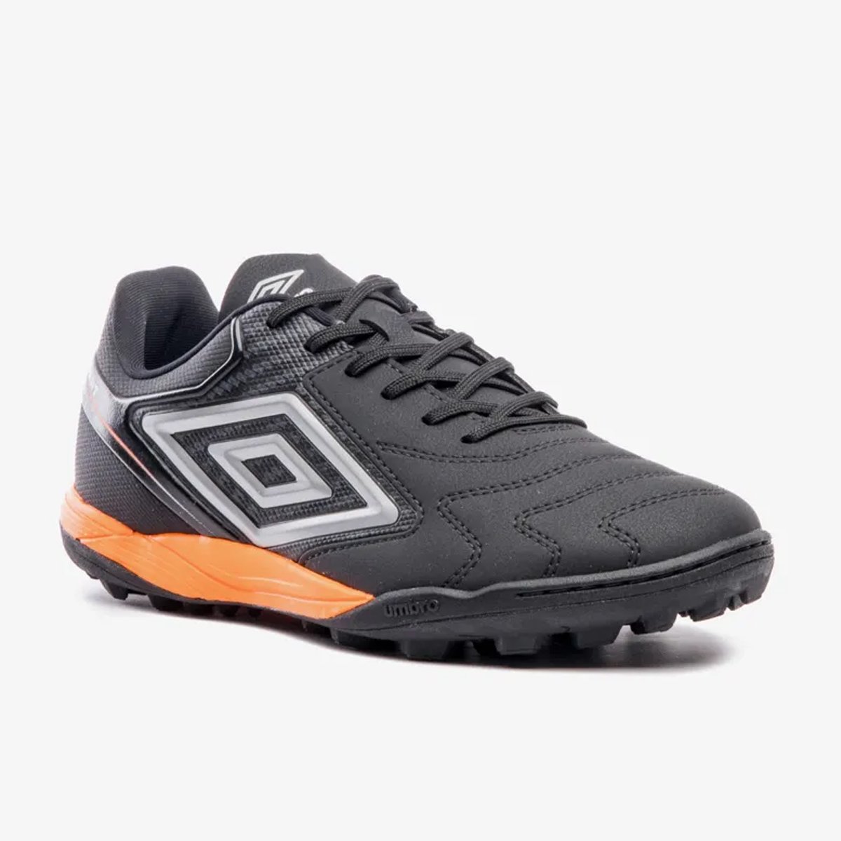Chuteira Society Umbro Adamant Master Class Club Unissex Preto Preto/Prata/Laranja 3