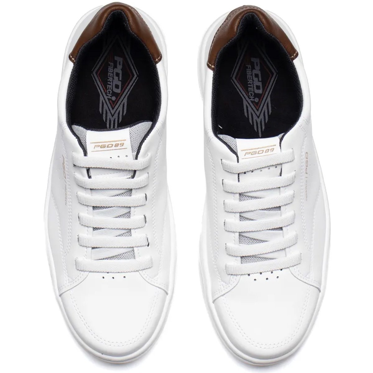 Sapatenis Pegada 171907 Masculino Branco Branco/Pinhão 4