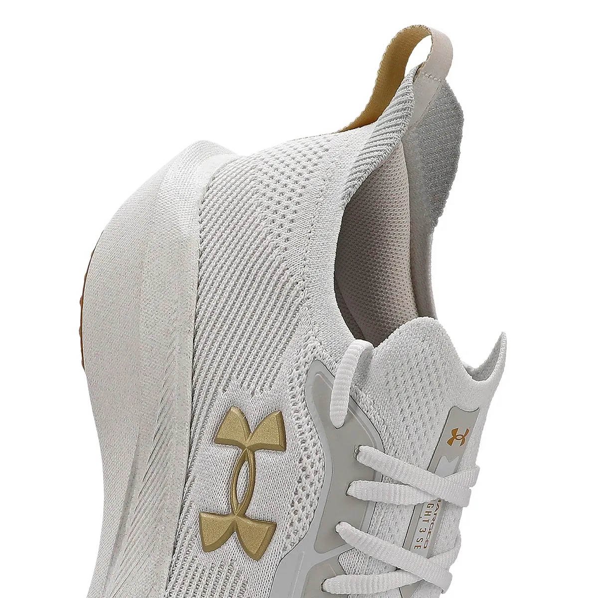 Tenis Under Armour Charged Slight 3 SE Unissex Branco Branco/Dourado 8