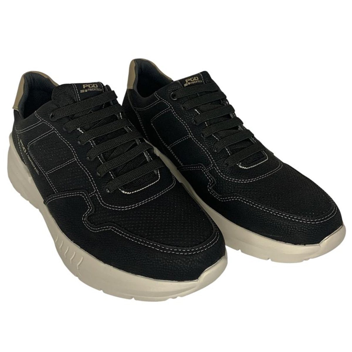 Sapatenis Pegada 172601 Masculino Preto Preto/Areia 5