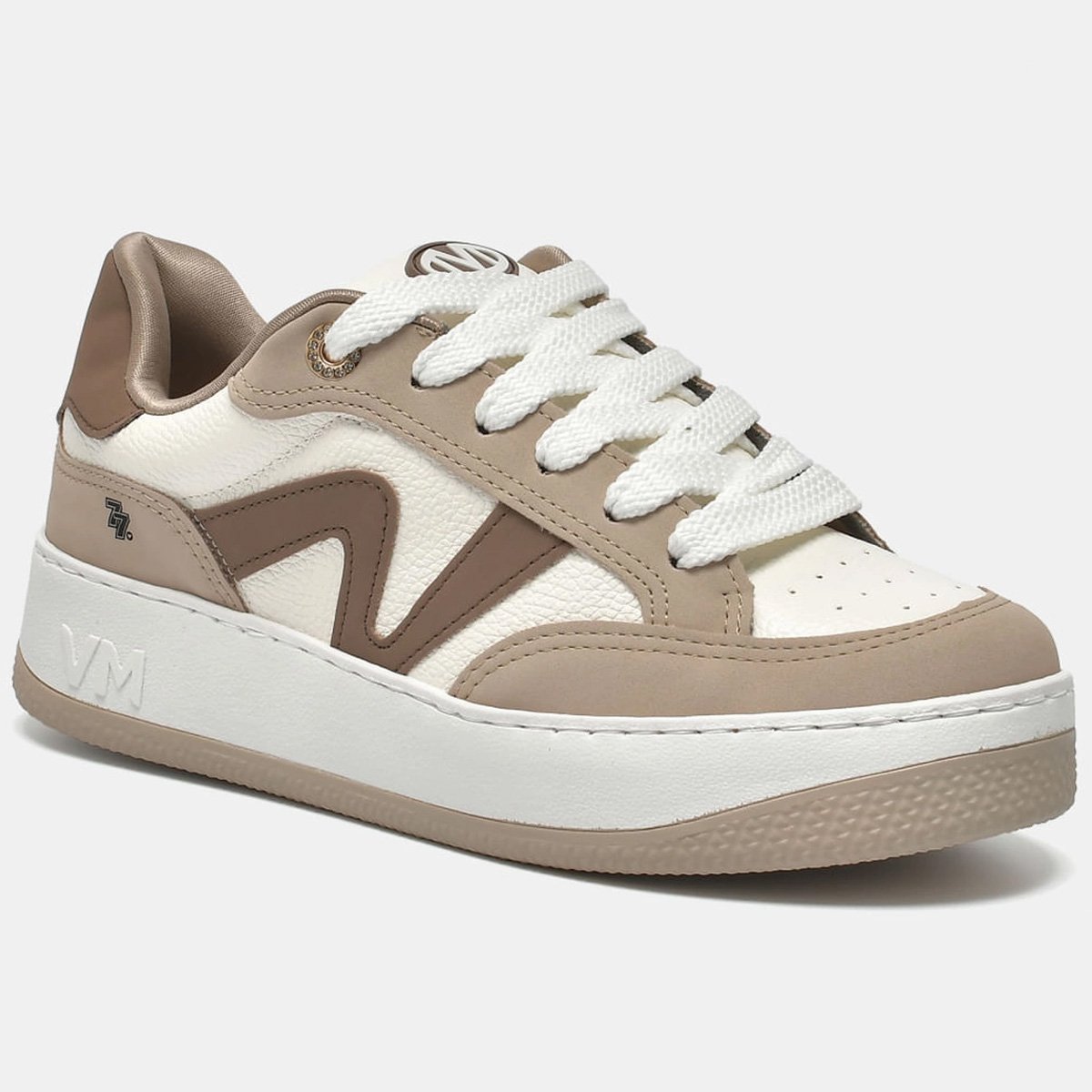 Tenis Via Marte 209-006 Feminino Saara Bege/Marrom 2
